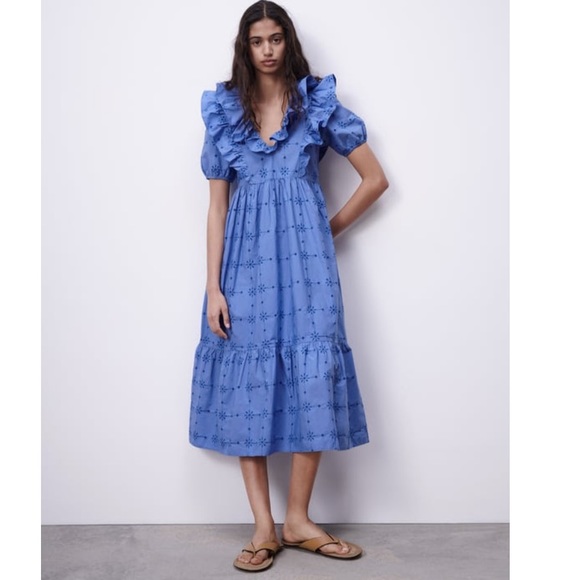 Zara Dresses & Skirts - Zara embroidered openwork dress never worn